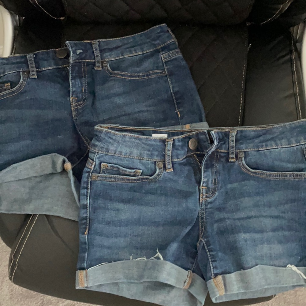 Two Blue Jean Shorts No Rips Size 0